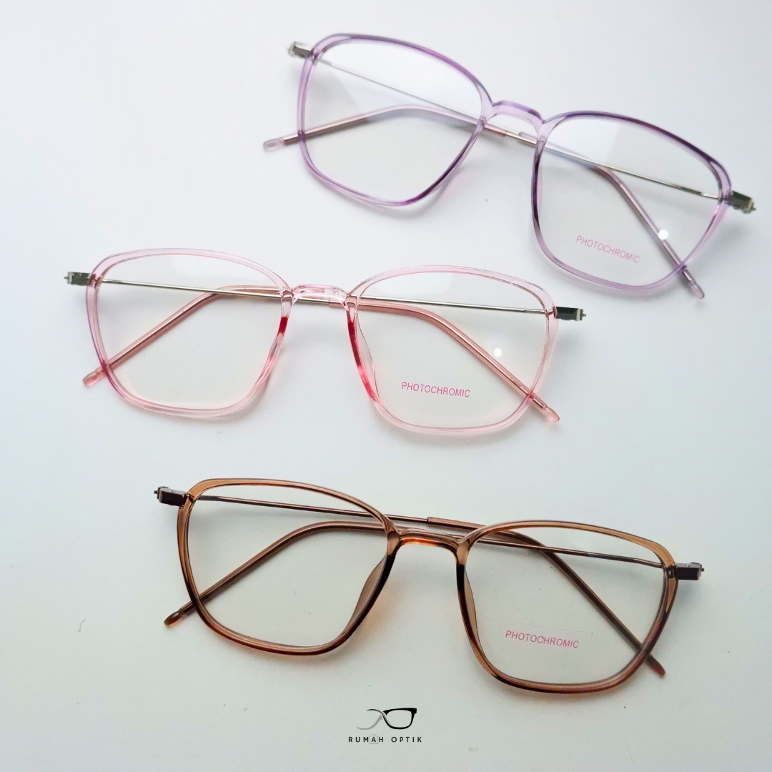 Kacamata Kotak Antiradiasi Photochromic Kacamata Minus 2189