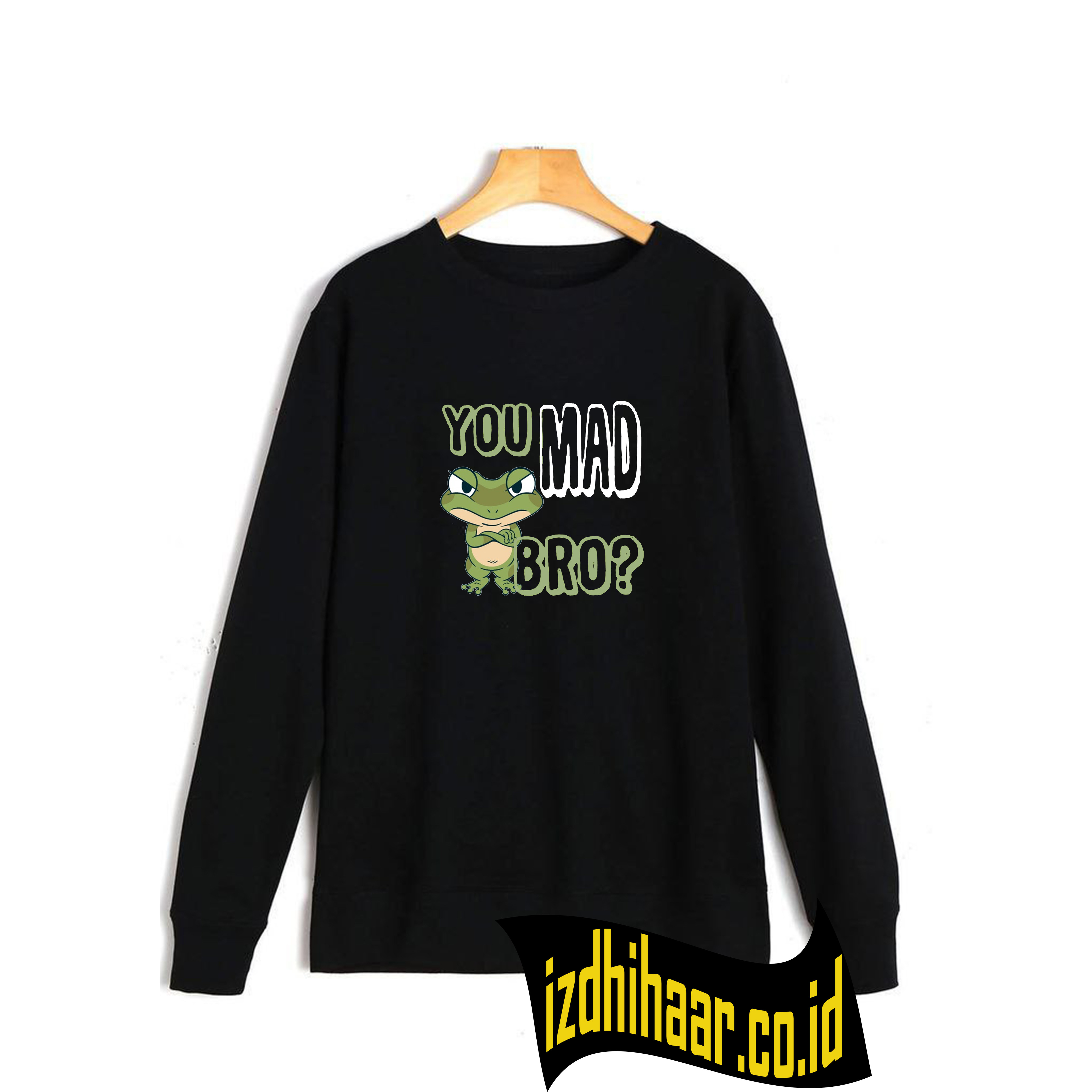 Sweater Crewneck Black Motif Simpel Pria dan Wanita Sweatshirt Crewneck Sablon Size M -XXL