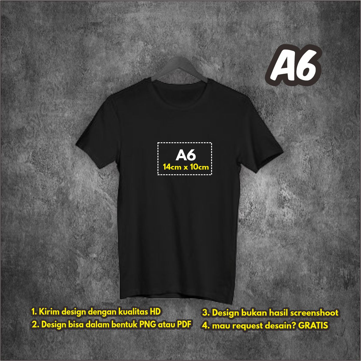 Kaos sablon custom desain Branding