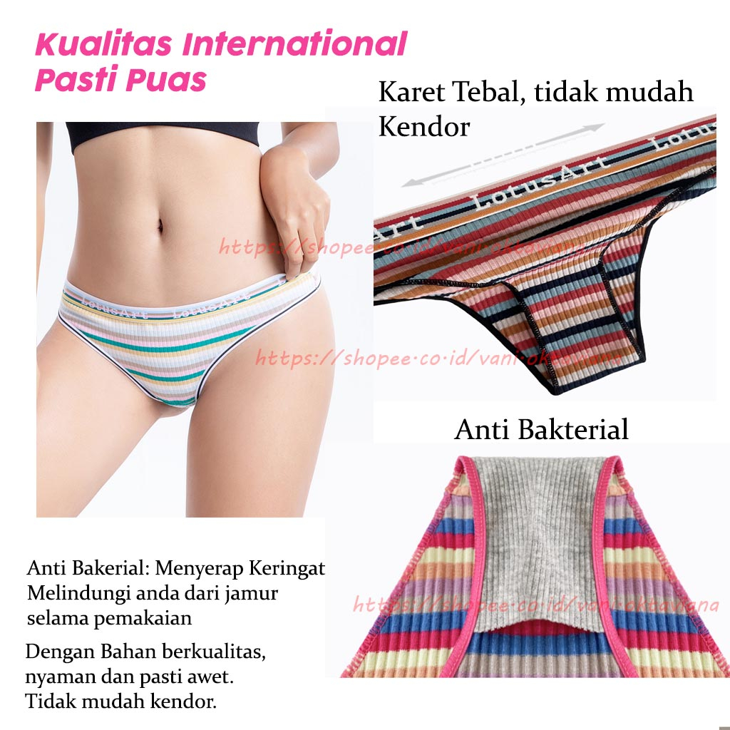 Celana Dalam Wanita Celana Dalam Wanita Sexy Katun Menyerap Keringat Best Quality | LotusArt Underwear