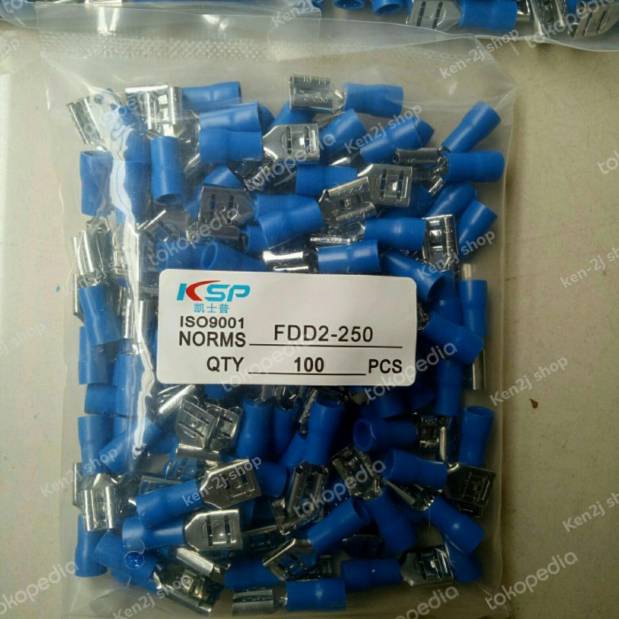 Kabel Skun Female 2.5mm FDD2-250 Biru