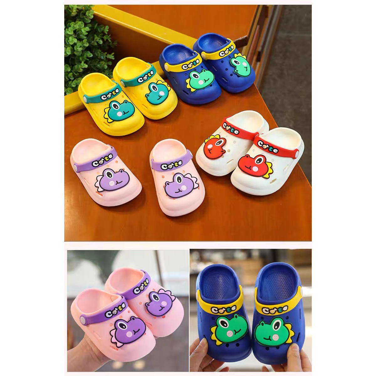 babyfit DINOSAUR CRC sepatu sandal karet pvc anak cewek cowok import ml-0524