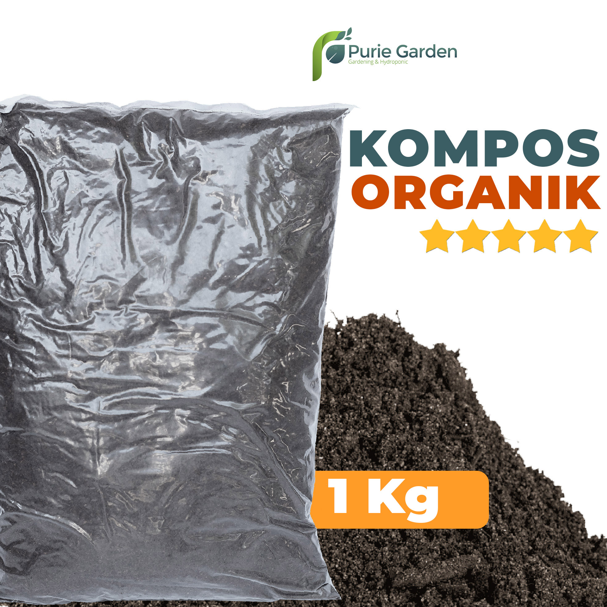 Kompos Pupuk Murni Organik Media Tanam 1Kg PG SBY