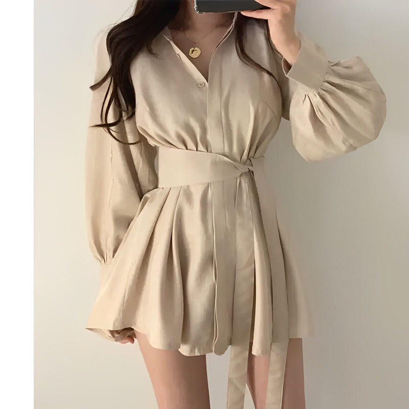 Laras Blouse Ukuran S M L XL XXL XXXL XXXXL 2XL 3XL 4XL 2L 3L 4L 5L Kemeja Basic Jumbo - Baju Kerja - Kantor Korea