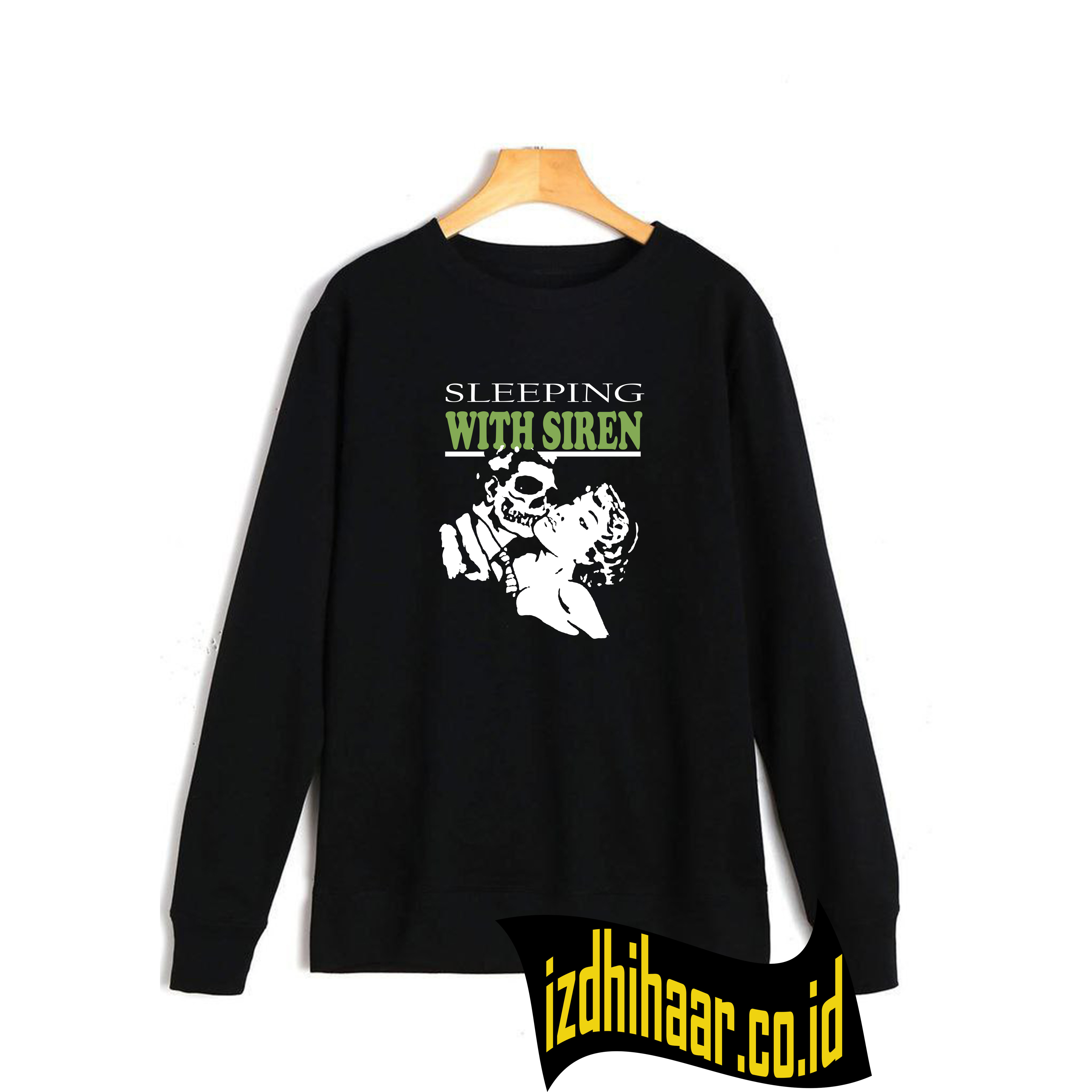 SWEATER CREWNECK PRIA WANITA OVERSIZE SWEATSHIRT BLACK MOTIF SIMPLE PREMIUM QUALTY