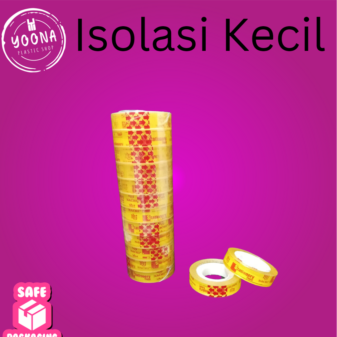 

Isolasi Selotip Nachi Tape Lakban Kecil Bening 1/2 inch 12mm x 25y 25 yard