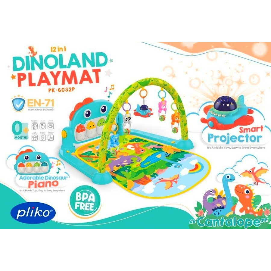 PLIKO MURAH DINOLAND PLAYMAT DREAMLAND 12IN1 PK-6032P / PLAYGIM WITH PIANO PLAYMAT BAYI