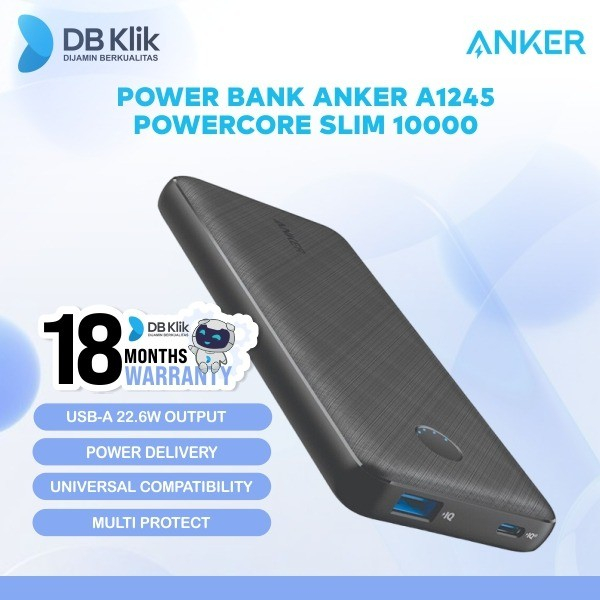 Power Bank Anker A1245 PowerCore Slim 10000 PD - PowerCore Slim A1245