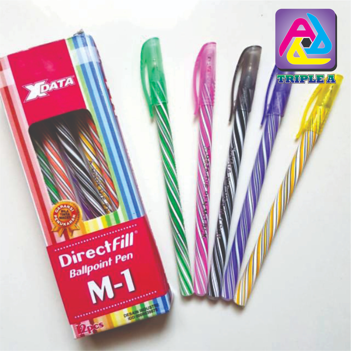 

12 PCS PULPEN / BOLPOIN X DATA M 1 / M 2 HITAM