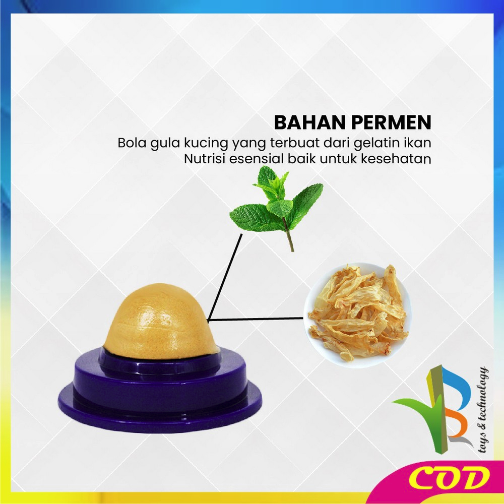 RB-C846 Cemilan Kucing Bola Catnip Snack Permen Bola Vitamin Cemilan Anabul Anti Stress / Makanan Hewan Catnip Snack Kucing Toys