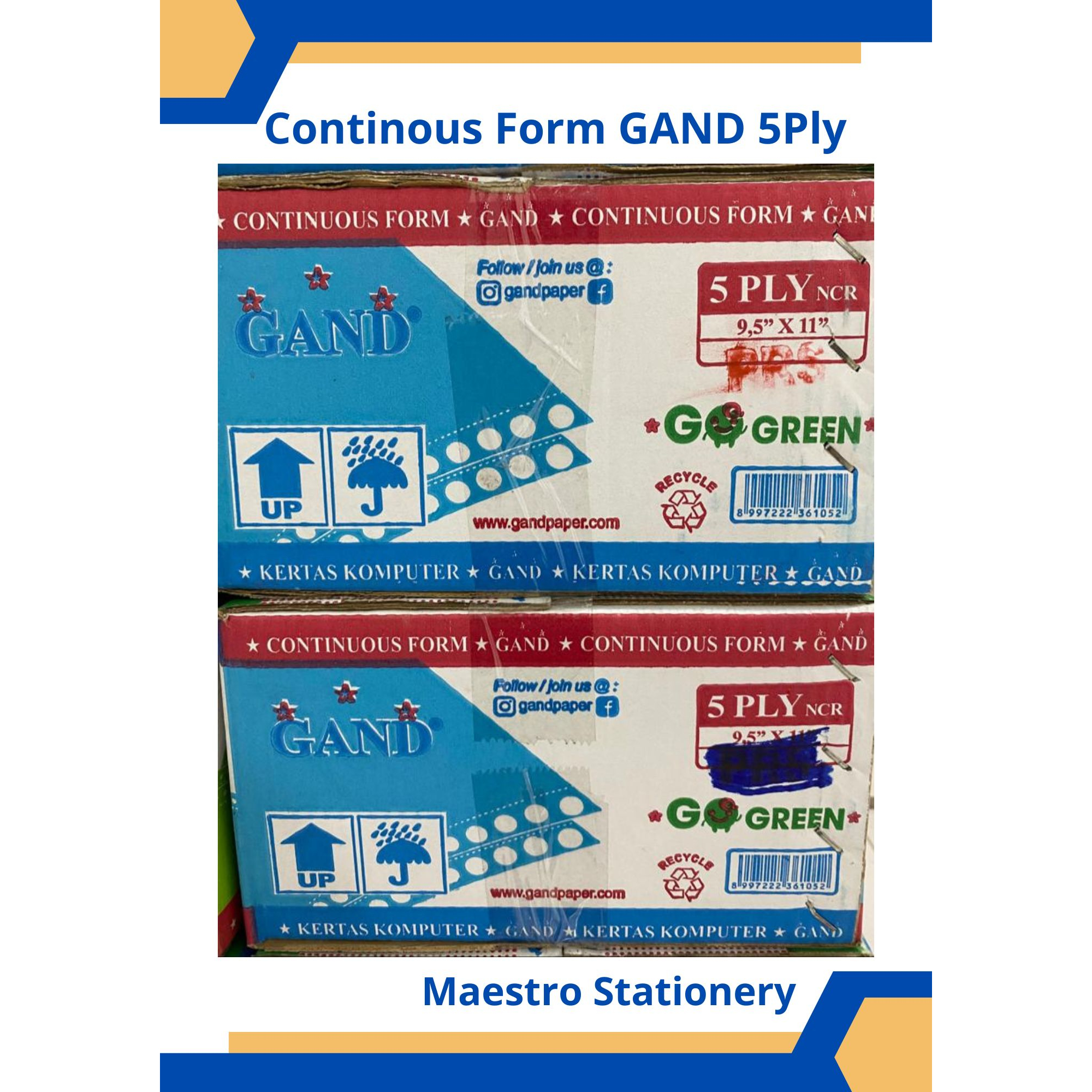 

Kertas Continuous Form 5 Ply Merk Gand FULL & PRS
