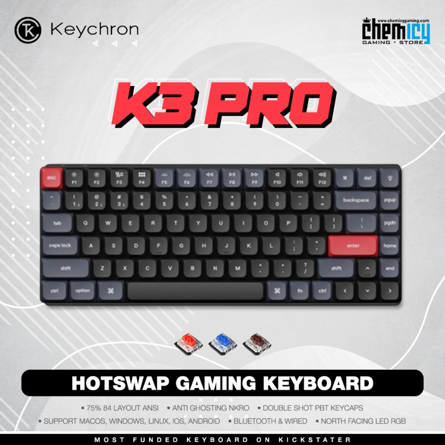 Keychron K3 Pro Hotswap Wireless Mechanical Gaming Keyboard