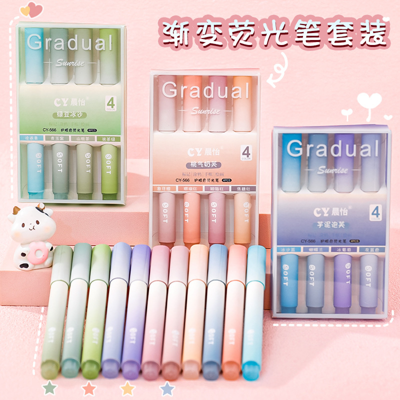 

COD LIGHT COLOR HIGHLITER GRADIENT 4 COLORS SPIDOL / STABILO PASTEL / MARKER PEN / COLOR MARKER SPIDOL PREMIUM