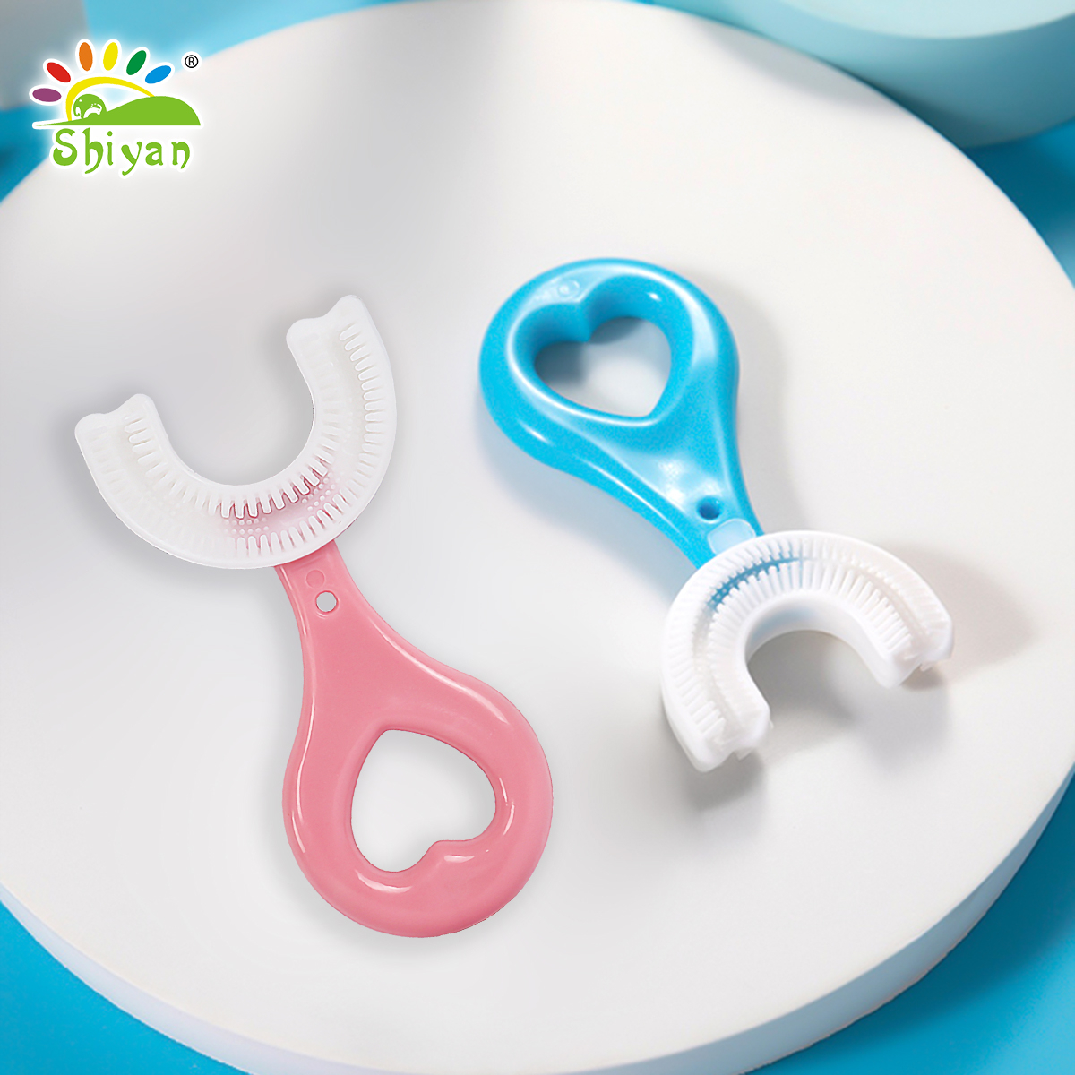 [Shiyan] sikat gigi bayi anak berbentuk U sikat gigi unik alat kesehatan baby toothbrush U shaped oral care