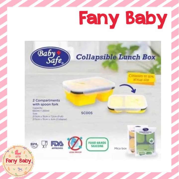 BABY SAFE COLLAPSIBLE LUNCH BOX 2 PARTS / SC005