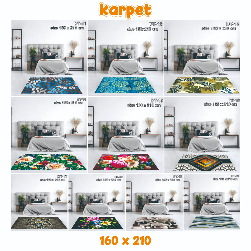 Karpet Lantai  Bulu Ruang Tamu Murah Anti Slip Ukuran 120 Cm X 180 Cm RANDOM