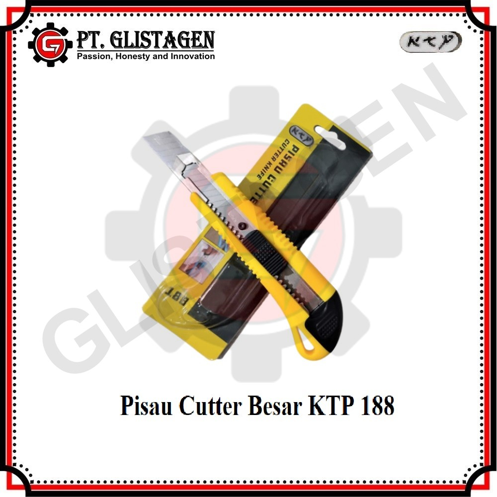 KTP 188 Pisau Cutter Besar Alat Pemotong Kertas Karton ATK Jumbo 18mm