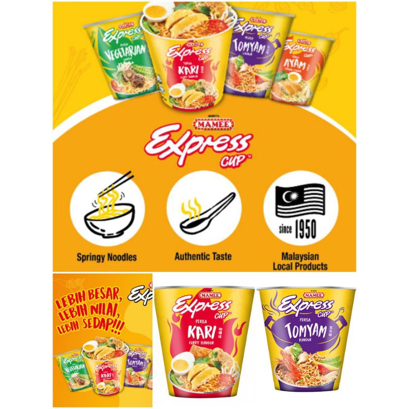 

Mamee Express Cup 65g/68g-Mie Instant Halal Product Malaysia