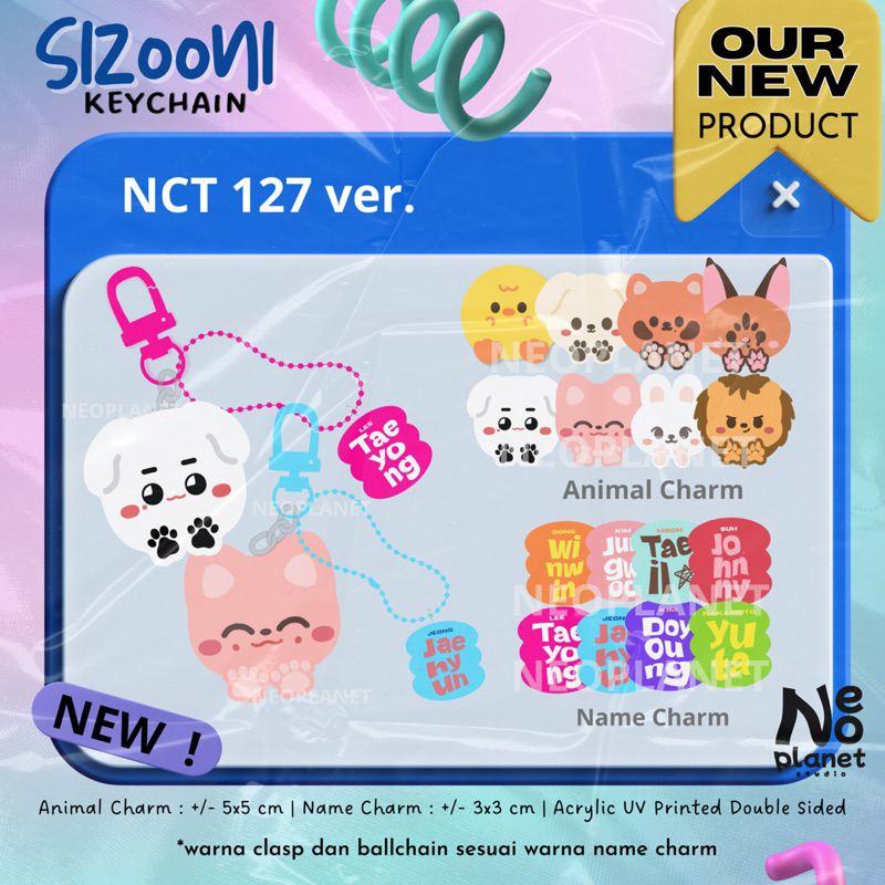 [neoplanet] (READY STOCK) SIZOONI NCT 127 DREAM / KEYCHAIN / KEYRING / GANCI ACRYLIC KPOP AKRILIK MA