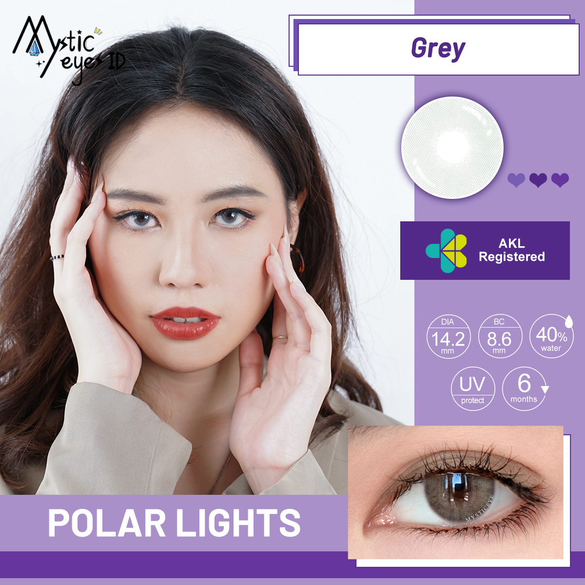 SOFTLENS POLAR LIGHTS SERIES COLORED LENSES 14.2MM