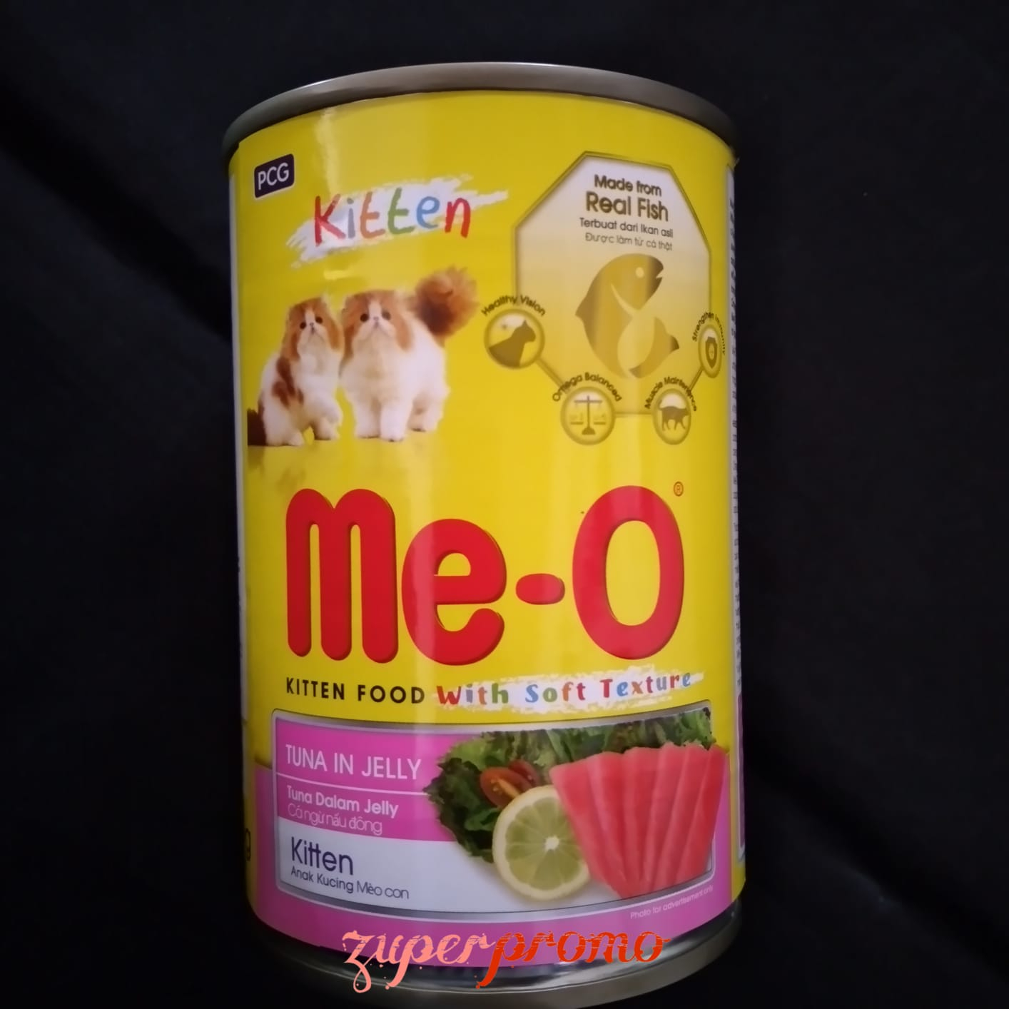 Me-O Can Kitten Tuna in Jelly 400gr / Makanan Basah Anak Kucing