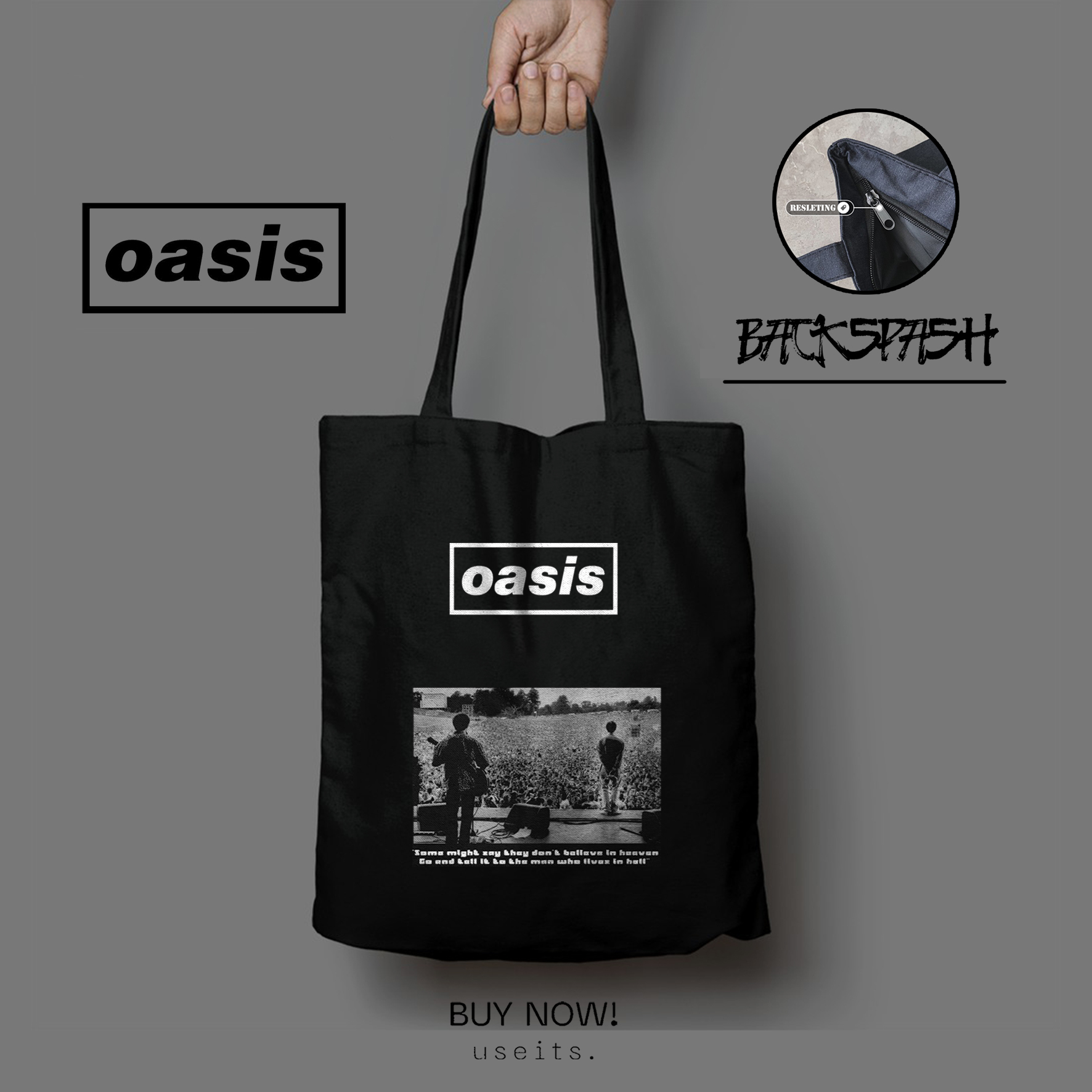 Totebag Tas Band Oasis Custom Pria Wanita - OASIS