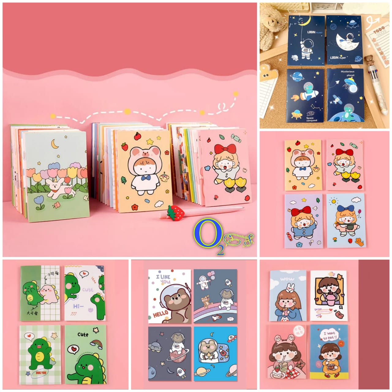 O2S - Notebook Mini A6 Motif Lucu Buku Tulis Kecil A6 Buku Catatan Kecil