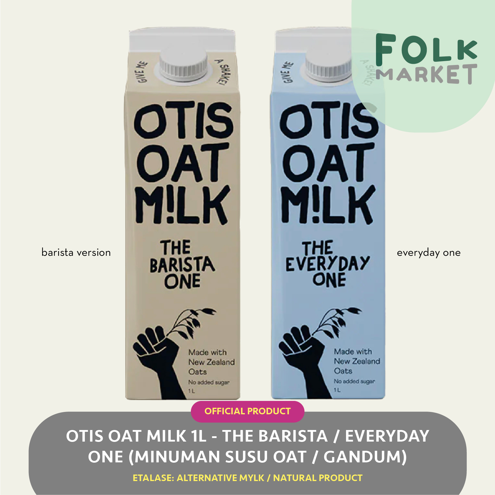 

OTIS Oat Milk 1L - The Barista / Everyday One (Minuman Susu Gandum