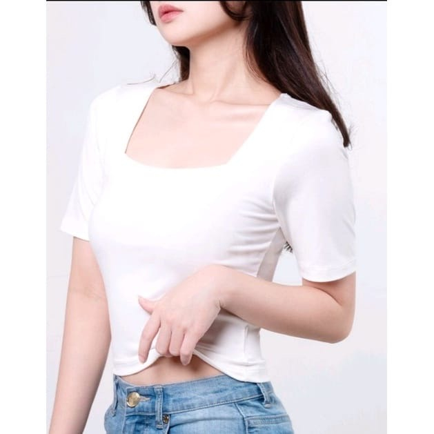 ADELE - Serena Crop Top Square Neck / Leher Kotak