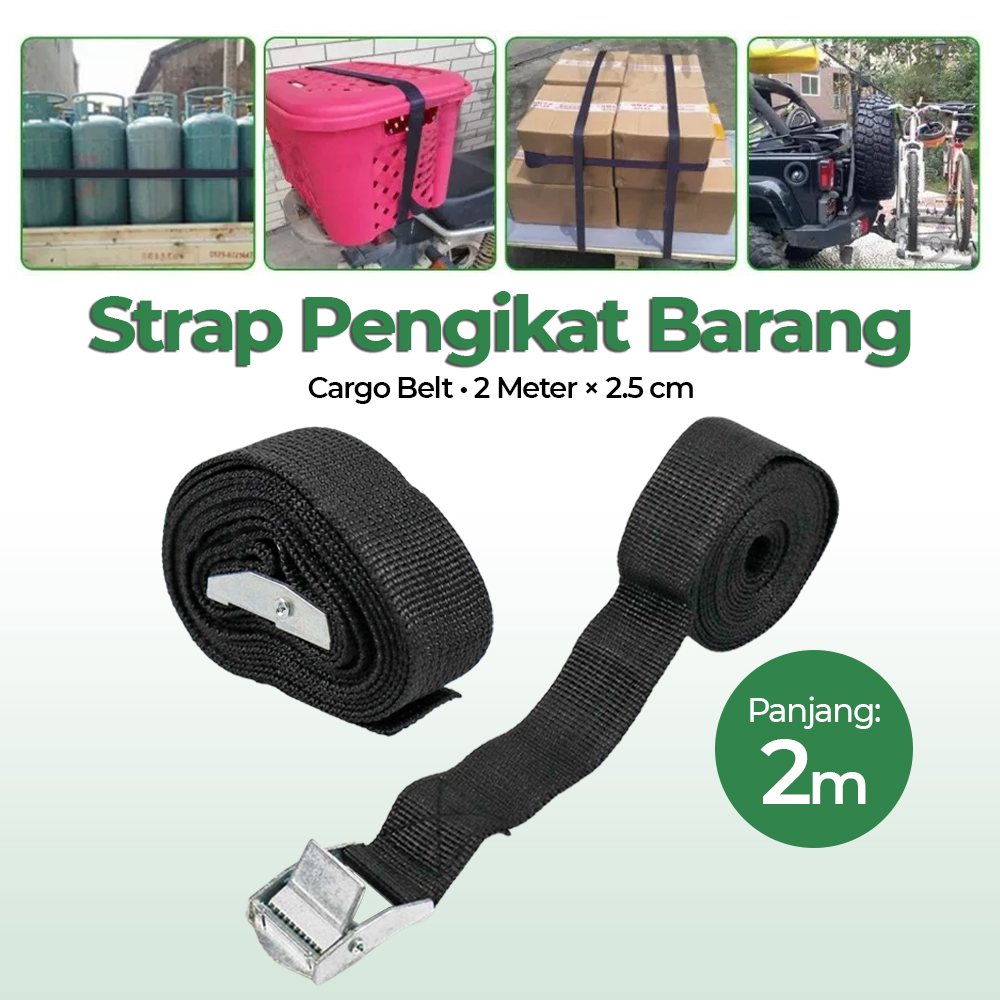 XhaoR Tali Strap Pengikat Barang Cargo Belt 2 Meter x 2.5 cm