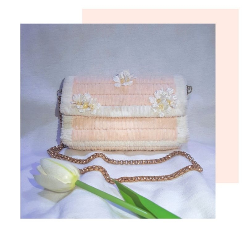 FLOWERY BAG || PLASTIC CANVAS BAG