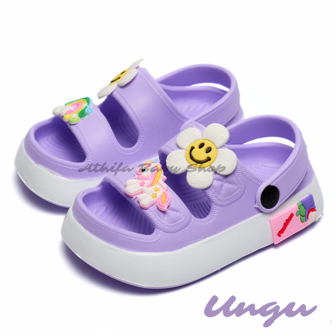 Sepatu Sandal Anak Perempuan Bayi Balita Usia 6 7 8 9 10 11 Bulan 1 2 3 4 5 Tahun Sendal Gunung Karet Cewek Prewalker Karet Phylon Ringan -Dulux 530-