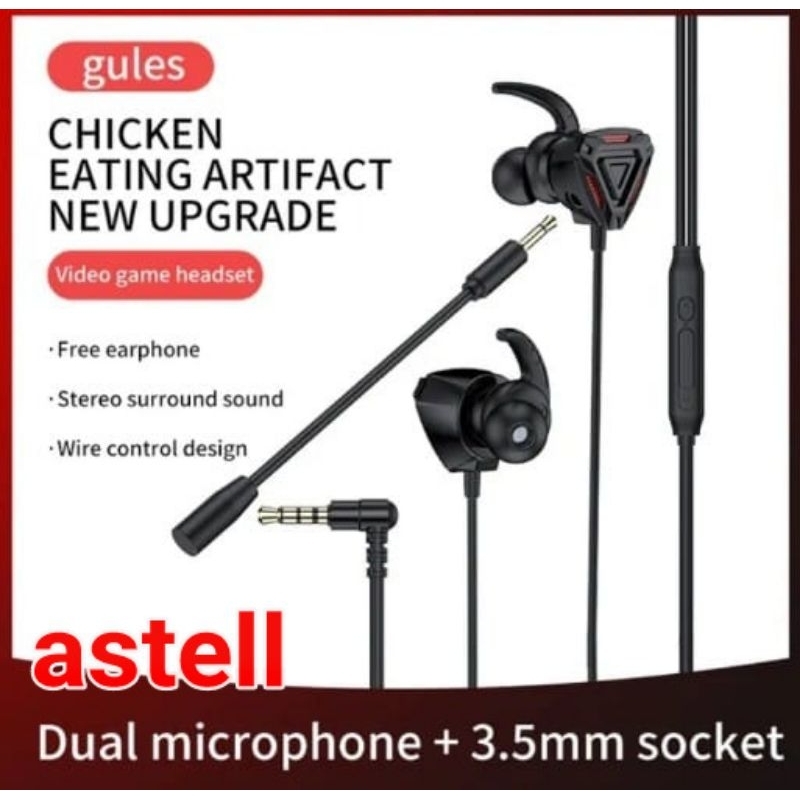 Headset Earphone Gaming Astell AT-90 FOR MOBILE LEGANT PUBG