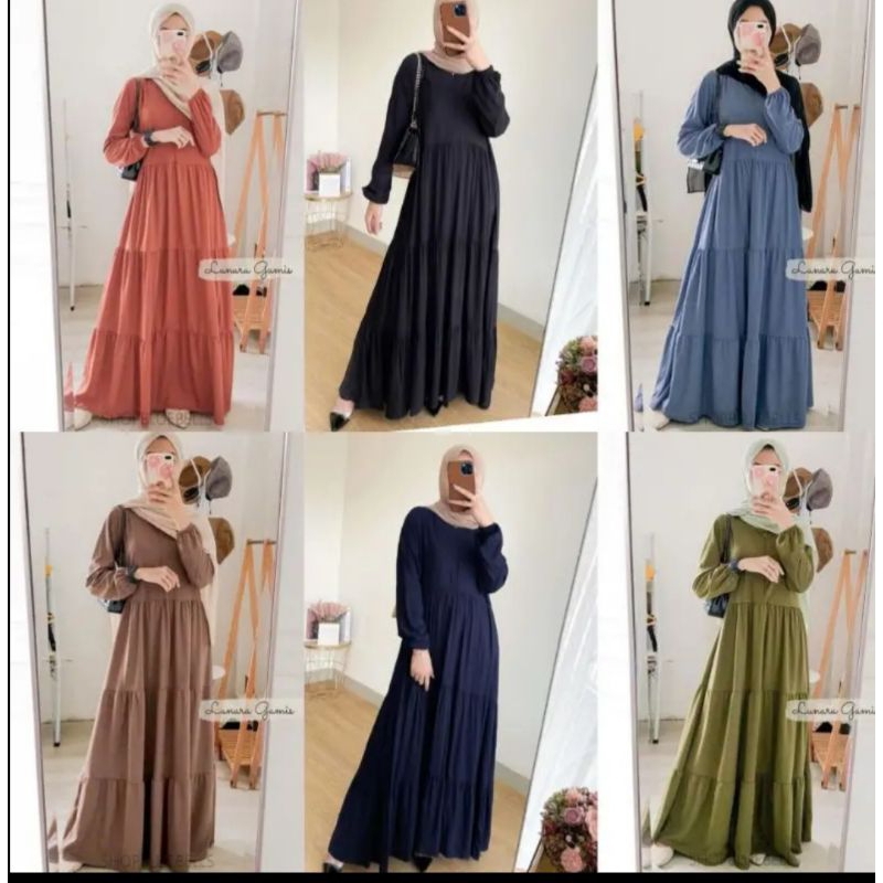 Gamis Rayon Premium / dress busui / dress rayon viscose polos