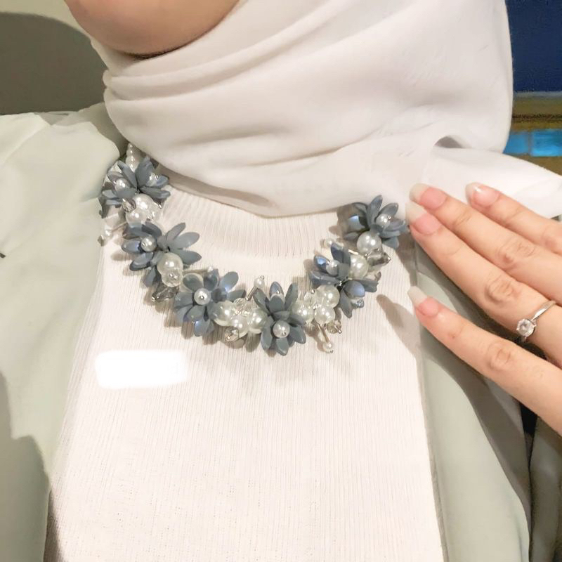 CRYSTAL BEADS NECKLACE / KALUNG DAILY HIJAB / KALUNG KRISTAL / KALUNG HIJAB / KALUNG HANDMADE TERBARU