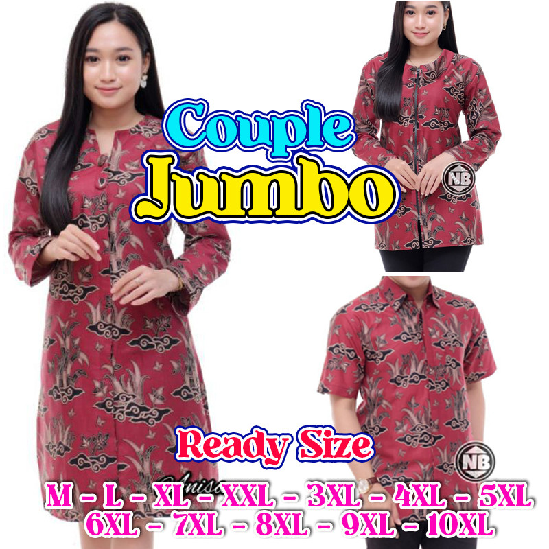 Blus Couple Jumbo - Batik Couple Moderen - Blus Wanita Ukuran Jumbo - Couple Wanita - Batik Atasan K