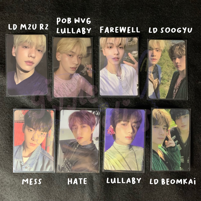 txt soobin beomgyu hueningkai photocard pc m2tc tnct ld soogyu ld beomkai