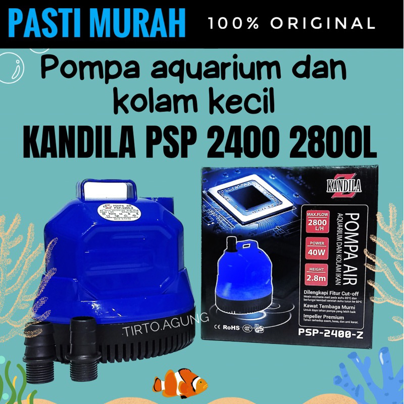 pompa air hidroponik psp-2400-z submersible kolam ikan koi aquarium 2200 2300 2400 2600 2800