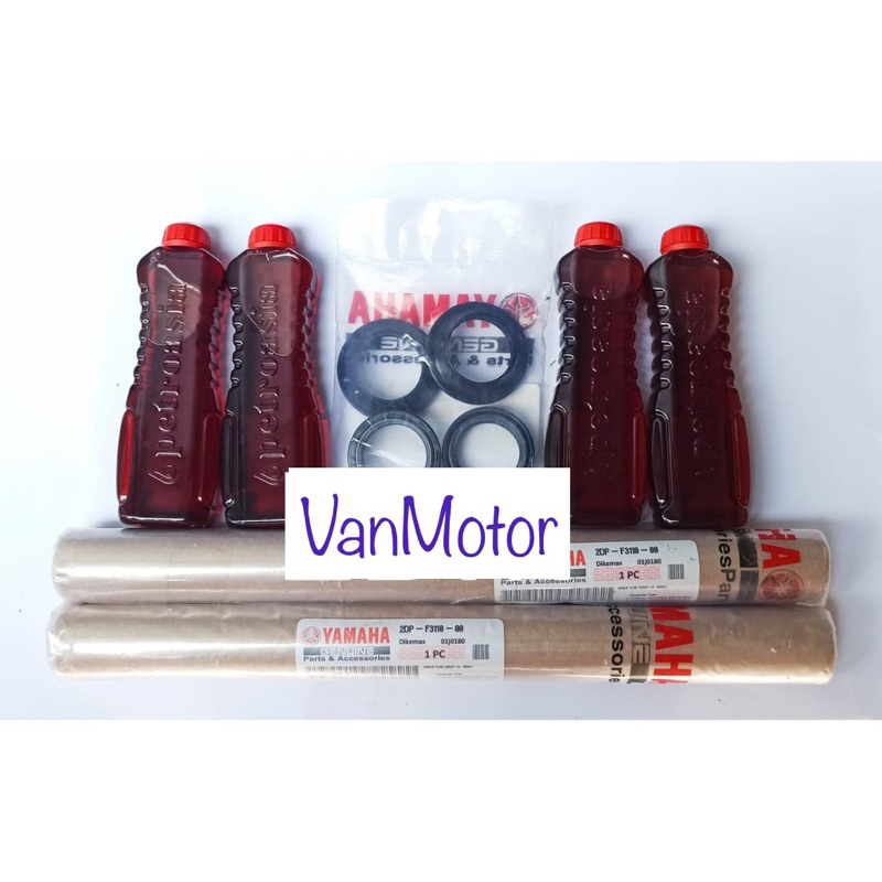 PAKET AS SHOCK SOK DEPAN NMAX N MAX N-MAX YAMAHA 2DP SET SEAL SHOCK OIL SHOCK  TERDIRI DARI: 2pcs as shock 2pcs seal shock 2pcs seal abu 2pcs oil shock