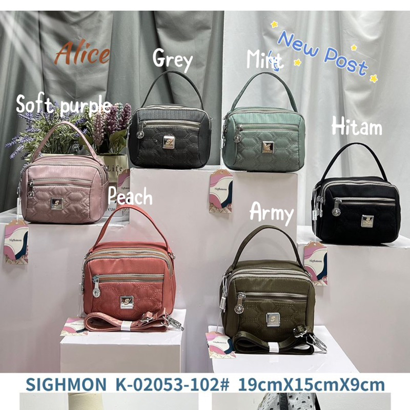 GZ-02053-102 TAS WANITA IMPORT SIGHMON 2in1 JINJING SELEMPANG