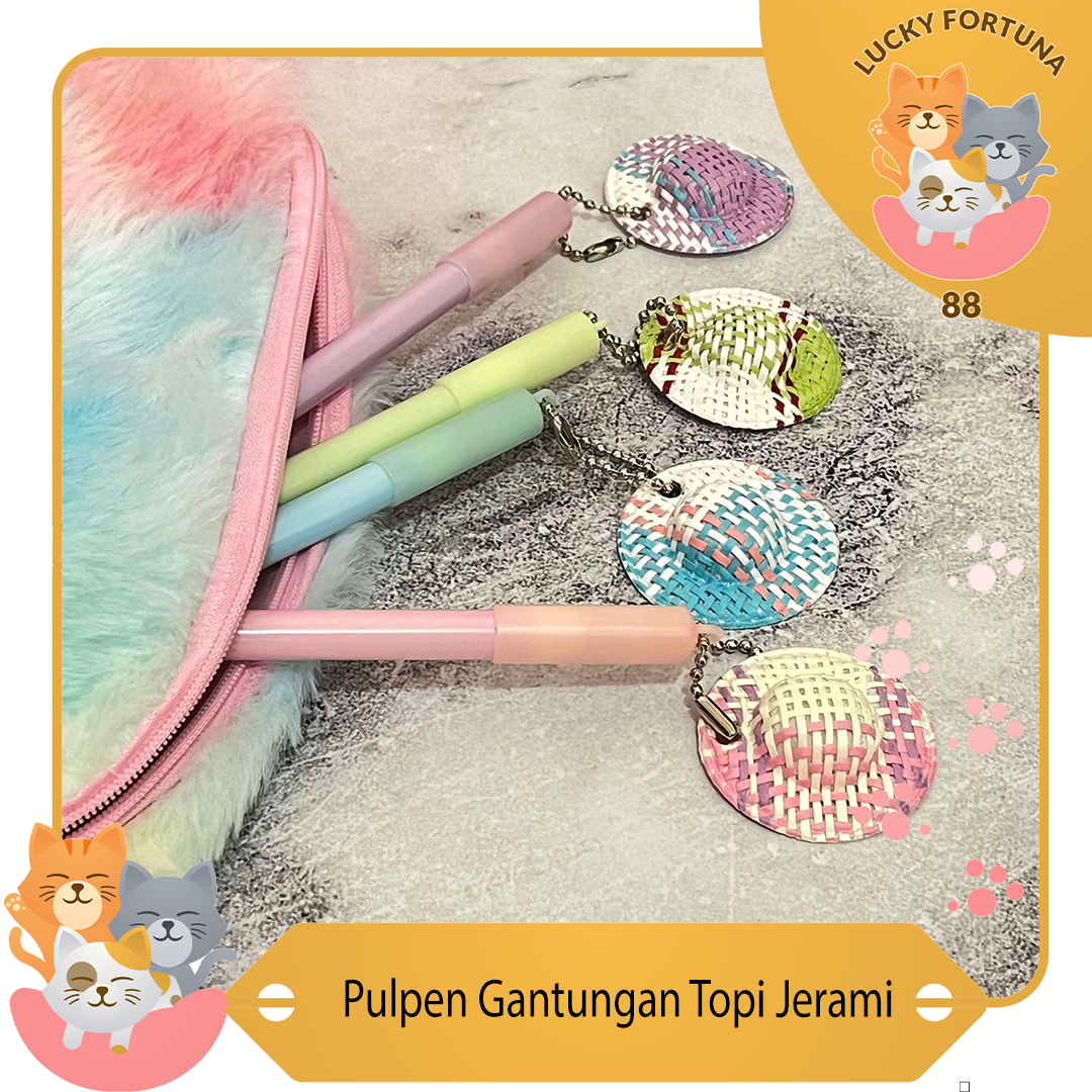 

Pulpen Gantungan Topi Pulpen gantungan topi jerami koleksi terbaru Pulpen gantungan topi jerami berkualitas tinggi Pulpen gantungan topi jerami imut Pulpen dengan gantungan topi jerami Jerami pulpen Imut Pulpen Unik Pulpen tinta Hitam