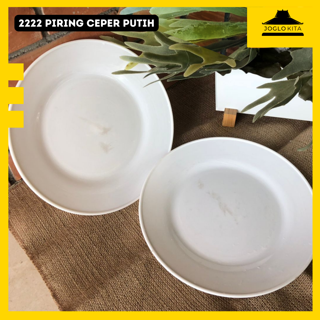 Piring Makan / Piring Plastik / Piring Plastik Putih Polos / Piring Tempat Makan / Diameter 25cm/ Pi