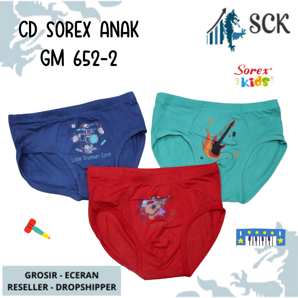 [ISI 1] CD Anak Laki-Laki SOREX GM 652 / Celana Dalam Halus Ukuran S-XL / Pakaian Dalam Cowok - sckmenwear GROSIR