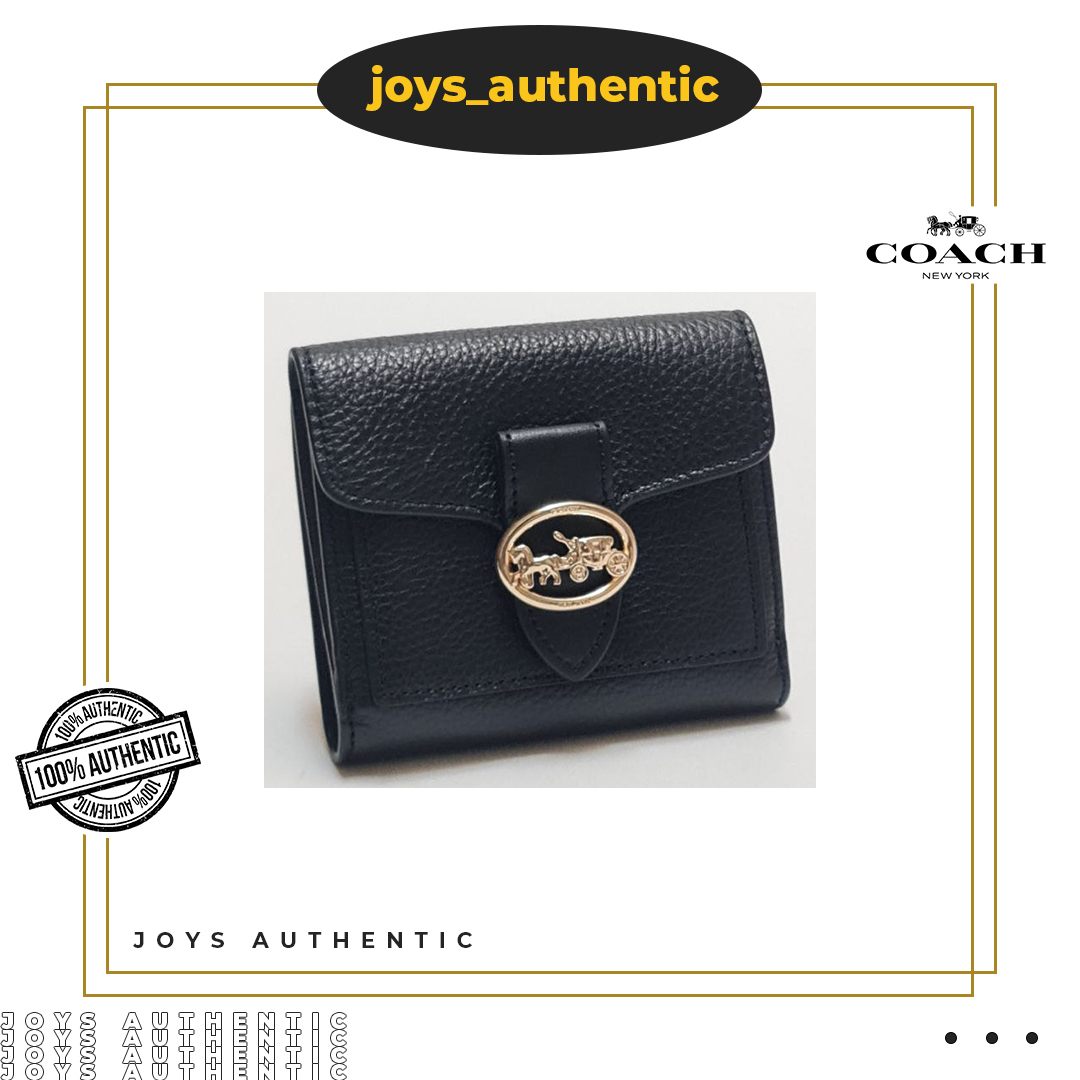 Dompet Wanita Coach 6654 Georgie Small Wallet Hitam Black Women Wallet Authentic Original