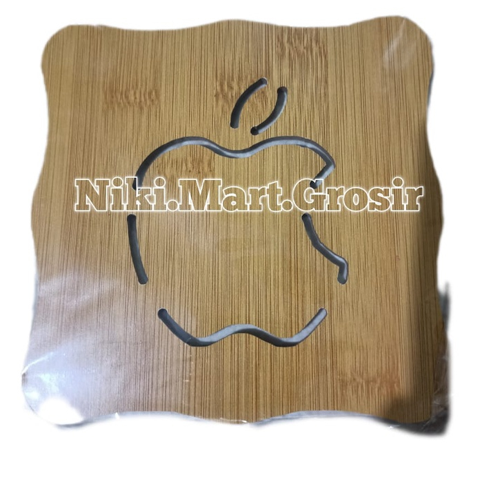Tatakan Gelas Kayu / Tatakan kayu Motif Kotak Besar