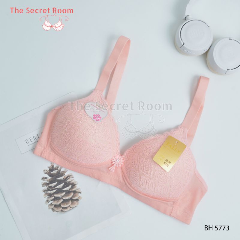 TALLY BRA BH 5773 I CUP B BESAR I BUSA TIPIS I TANPA KAWAT I KAIT 3 I SIZE 36 - 42 I BAHAN RENDA HALUS