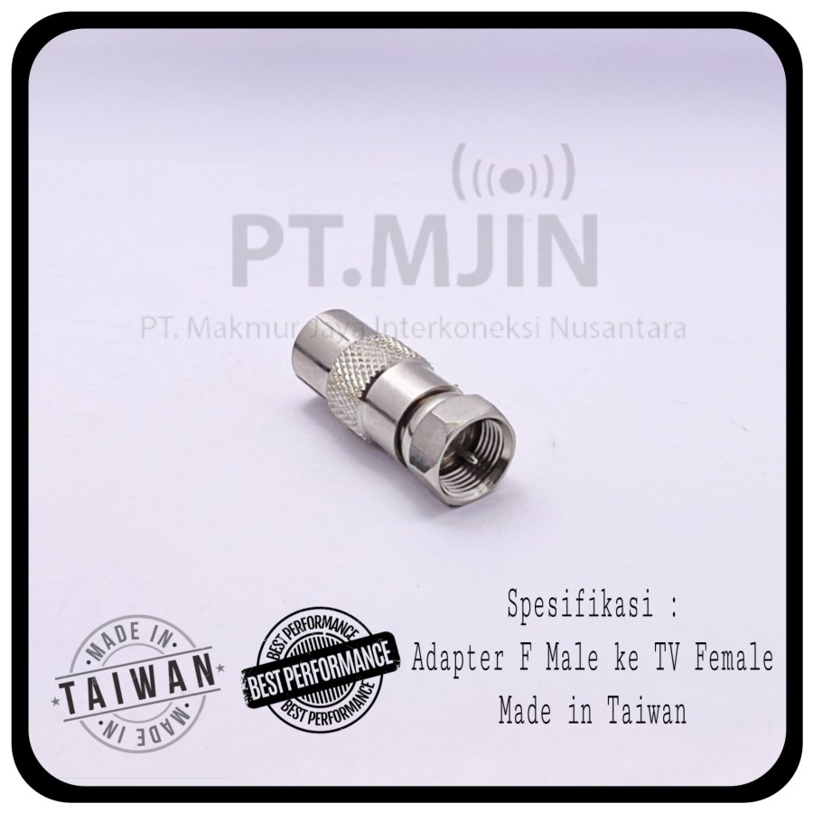 Barel Adapter F Male ke TV Female Made in Taiwan