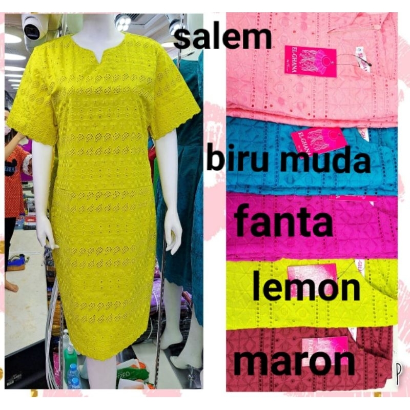 katun bordir lapis furing resleting blkng L XL XXL 3xl