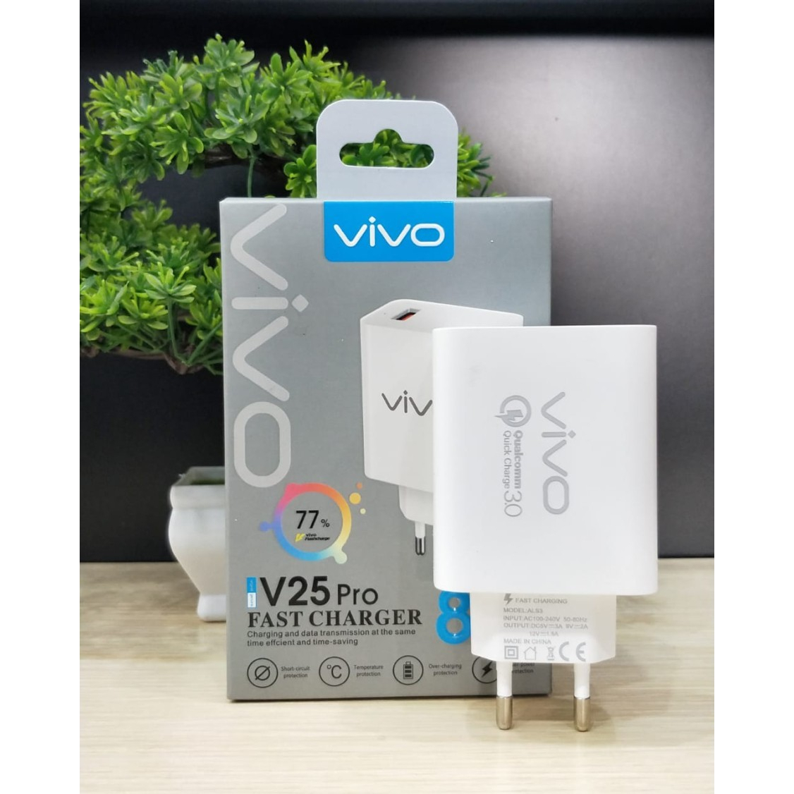Batok Charger Adaptor VIVO V25 Pro 80W support fast charging Grosir