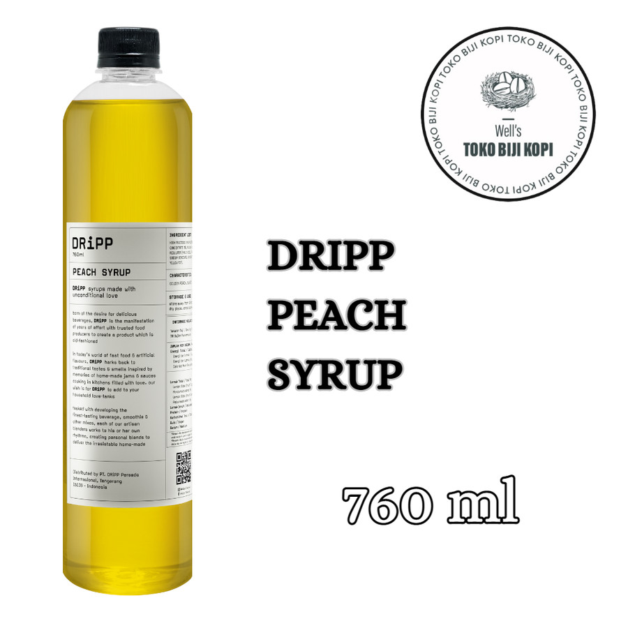 

DRIPP SYRUP PEACH FLAVOUR - 760 ML / SIRUP DRIPP PEACH